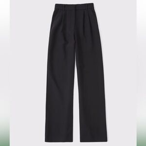 Black A&F Sloane Tailored Wide Leg Pant